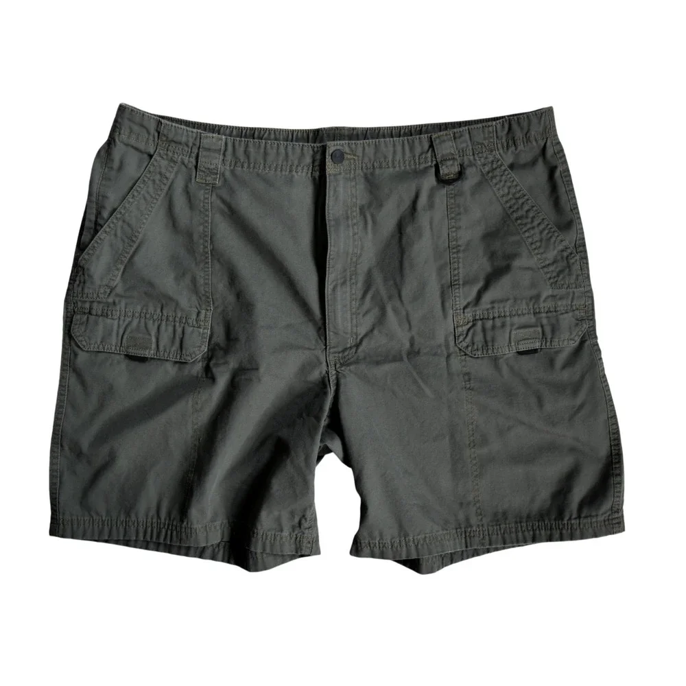 Wrangler Men's 46 Olive Green Hiker Cargo Shorts Cotton Ripstop Comfort Waist